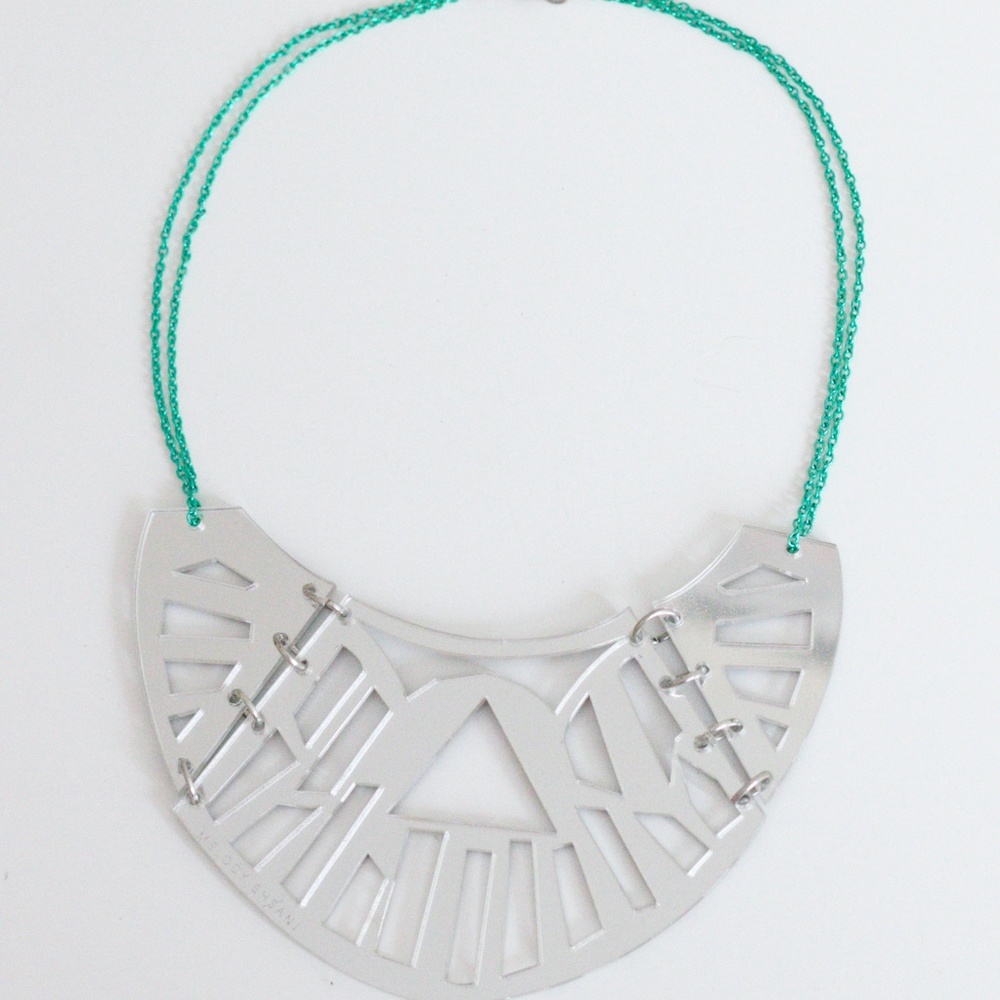 Melody Ehsani Mirrored Geometric Statement Collar… - image 2